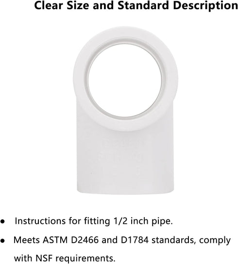 20 Pack 3 Way 1/2 Inch Tee PVC Fittings, 1/2inch SCH 40 Adapter for Water Supplies, DIY Garden Shelf