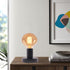 E26 E27 Industrial Table Lamp Base, Mini Short Desk Lamp Without Shade, Simple Metal Edison Light Bulb Stand (Black)