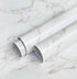Grey White Marble Contact Paper Glossy Peel and Stick Wallpaper, Waterproof DIY Removable Contact Paper for Bathroom