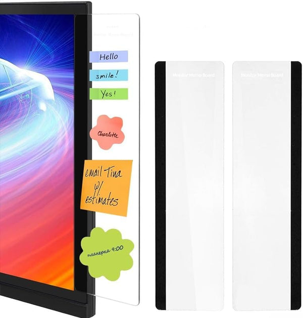 ZXZCTTC 2Pack (Left and Right) Computer Monitor Side Transparent Acrylic Sticky Note Message