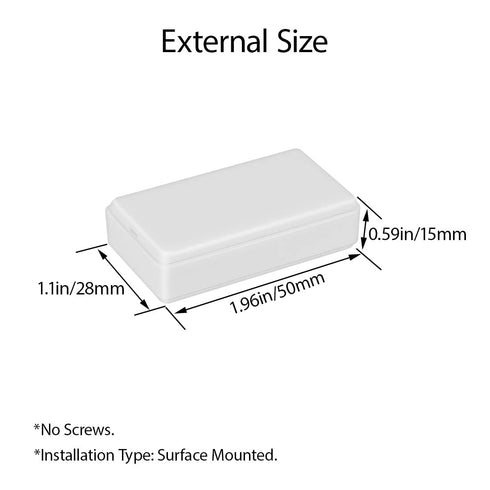LeMotech 5 Pieces Project Box, Small Junction Case for Electronics, ABS Plastic, White, 1.97 x 1.10 x 0.59 inch