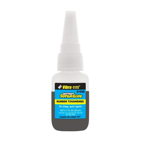 Vibra-TITE 31020 Toughened Superglue, Gap Filling Black, 20 gm Bottle