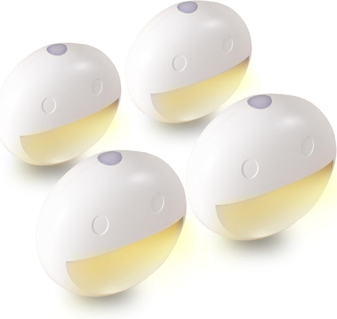 4 Pack 4800-5200K VAVOFO Plug in Night Light with Dusk to Dawn Sensor, Smiley Face LED Night Lights, Daylight White