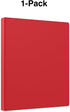 SIMPLY 0.5-Inch 100 Staples Economy Round Ring Non-View Binder, Holds Up to Sheets, Red, Lightweight Binder for Office