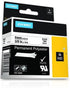 DYMO Rhino Industrial Permanent Polyester Labels, 3/8", Black Print on White Tape