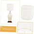 DOITOOL Removable Linen Fabric Light Shade for Table and Floor Lamps - Easy Installation in Gentle Light