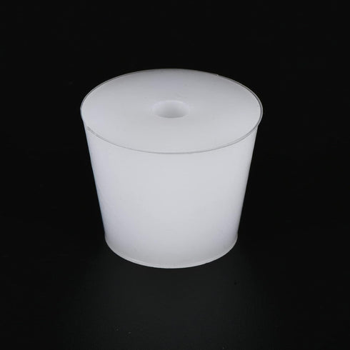 MECCANIXITY Silicone Rubber Tapered Plug 28mm to 37mm White with Hole for Powder Coating, Laboratory Use