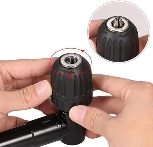 Right Angle Drill 90 Degrees Extension Chuck 8mm Shaft Electric Drill Tool for Tight Corner Workspace