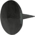 A29 Set of 6 Iron Clavos Decorative Nails, Round Pyramid Decorative Bolt Heads, Natural Black Iron Finish