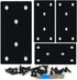 4 Pack Black Flat Mending Plate, Six-Hole Metal Bracket for Wood with 24PCS Screws and 1x Screwdriver
