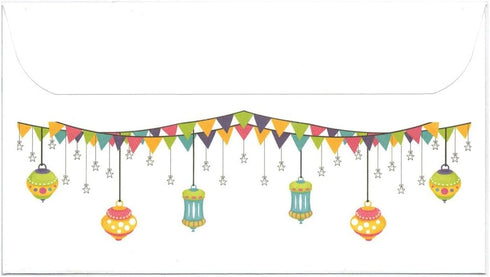 Zaffron Eid Holiday Gift Money Envelopes with Lanterns Design (8 Pack)
