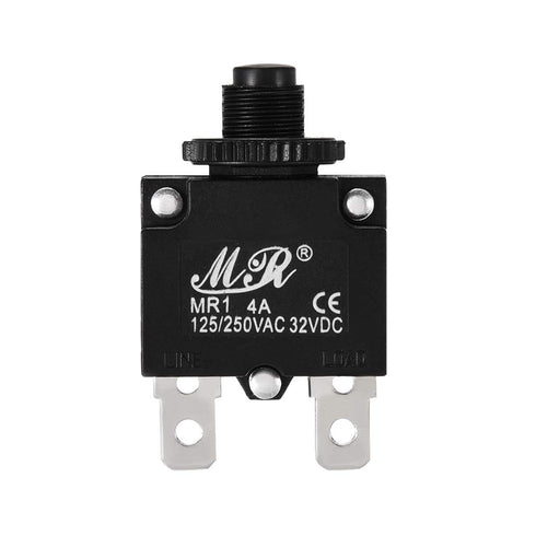 uxcell 2Pcs Push Button Reset Circuit Breaker, Thermal Overload Protector AC 125/250V 4A