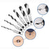 6Pcs Brad Point Drill Bits Stubby Set for Wood | 4241 High Speed Steel Spiral Twist Bit 1/4" Quick Change Hex Shank