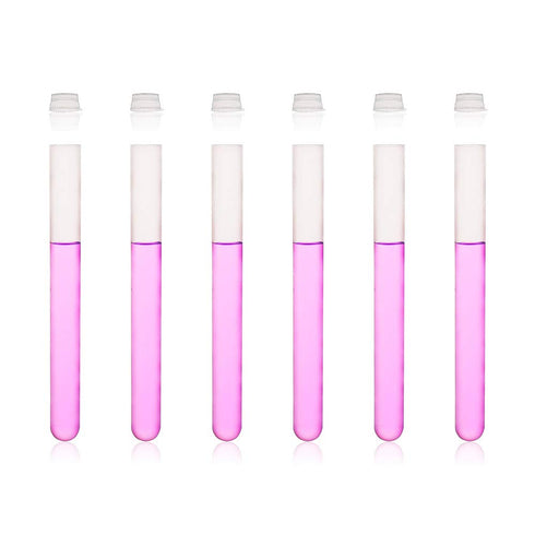 Plastic Test Tubes with Caps, 50pcs Dia.16x125mm, 25ml Nature Colored Test Tubes with Lids