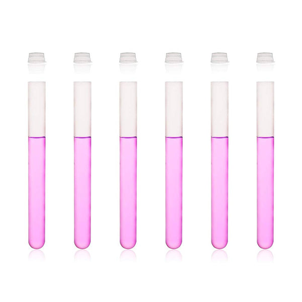 Plastic Test Tubes with Caps, 50pcs Dia.16x125mm, 25ml Nature Colored Test Tubes with Lids