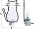 BOXCASA White Cat Night Light, Stained Glass Lamp, Warm Yellow Plug-In Night Light for Living Room, Bedroom, Hallway
