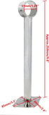 Ceiling-Mount Bracket Wardrobe Pipe Bracket Rod Lever Support Holder Fit 32 to 33mm Rod 250mm/9.8" Length-2pcs