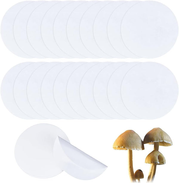 GORGECRAFT 50PCS Synthetic Filter Discs, 125mm Diameter Laboratory Quantitative Ashless Filter Paper for Buchner Funnel