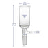 Borosilicate Glass Buchner Filtering Funnel with Fine Frit (G3), 46mm Inner Diameter, 80mm Depth, 24/40 Joint