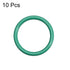 uxcell Fluorine Rubber O-Rings, 9.5mm OD, 7.5mm ID, 1mm Width FKM Seal Gasket, Green, Pack of 10