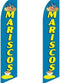 Super Ad Flag 2 (two) Pack Tall Swooper Flags Mariscos (Seafood) Blue Yellow Bowl Shrimp