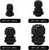 MAKERELE NPT Cable Glands Kit Waterproof Adjustable Nylon 1/4 3/8 1/2 3/4 Plastic Strain Relief Cord Connectors 38pcs Black With Gaskets