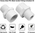 PVC Fittings Male Adapter (Socket x Male Pipe Thread) 2 Way 2 Inch, 2 Pack for 2 Inch Sch40 PVC Pipe