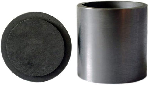 OTOOLWORLD Smelting Lab Graphite Crucible with Cover, Lab Supply 40MM X 40MM
