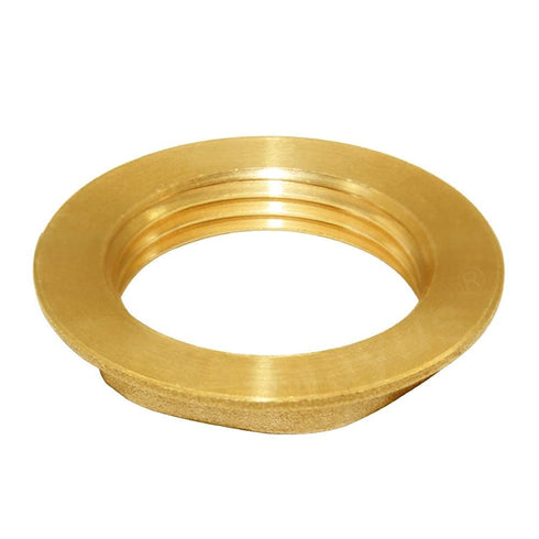 Joywayus 1" Female Thread Brass Pipe Fitting, Flange Hex Lock Nut (Pack of 2)