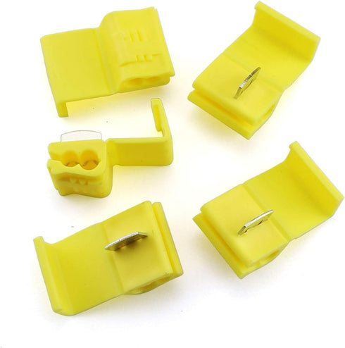 ZYAMY 50pcs Scotch Lock Quick Splice Wire Terminals, Cold Pressed Insulated Snap Lock Electric Wire Connectors