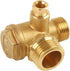 3-Port Brass Check Valve M10*1 x G3/8 Male x G1/2 Male Threaded Pneumatic Air Compressor Valve