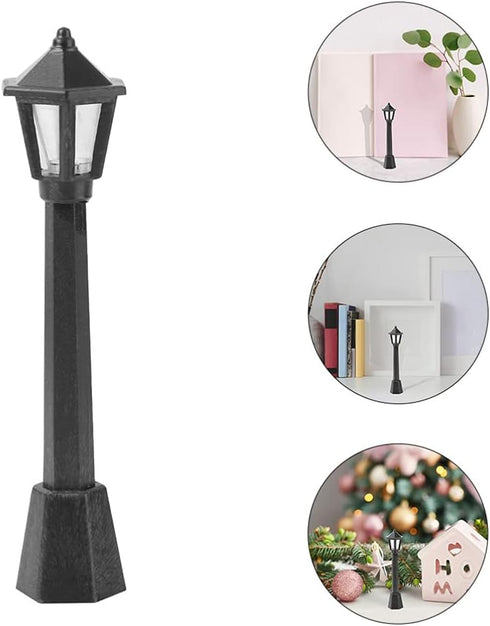 EXCEART 6pcs Miniature Lights - Tiny House Streetlights Model, Christmas Decorations Doll House Accessory