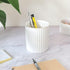 Pen Holder for Desk, Ceramic Pencil Cup Office Desk Organizer, Makeup Brush Holder, White by CROWNOS