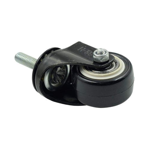 Hxchen 4Pcs 1.5 Inch Heavy Duty Caster Wheels Swivel Casters with M8 Threaded Stem, Black Rubber