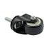 Hxchen 4Pcs 1.5 Inch Heavy Duty Caster Wheels Swivel Casters with M8 Threaded Stem, Black Rubber