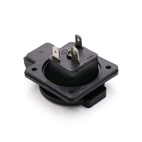 US Standard Water-Proof Power Outlet 3-Hole Socket AC 15A 125V Panel Mount Dust-Proof Connector
