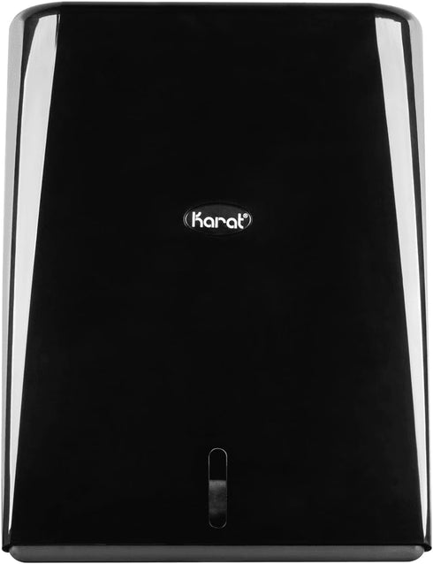 Commercial 10.83"x4.53"x14.65" 1 JSD-3300B-2 Karat Black Multi-Fold Paper Towel Dispenser - Wall Mount, Touchless