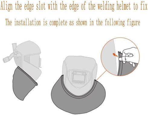 CSBOYUKEJ Welding Helmet bib, Split Helmet bib with Press-fit Seal, Suitable for Most Welding Helmets(Green)