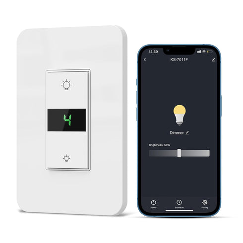 Milfra Smart Dimmer Switch Digital Display Single-Pole 3Way Dimmer Smart Switch 2024