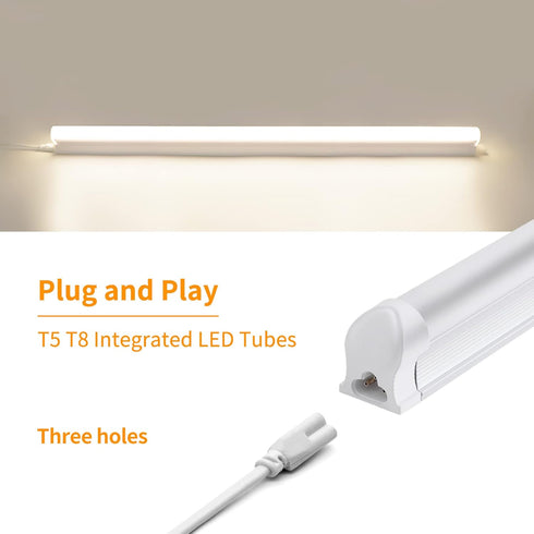 T5 T8 LED Tube Power Extension Cable with On/Off Switch, 4-Pack 6FT/1.8M LED T5/T8 Light Fixture Extension Wire