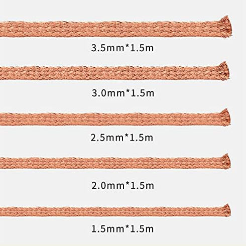 caihv-Welding Rod, Solder Wick 1.0mm-2.5mm 3.0mm 3.5mm 4.0mm Desoldering Braid Wire, Tin Remover BGA Welding Soldering Tools, Strong and Durable (Diameter : 1.5mm)