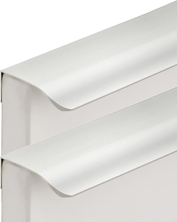 CHENCHEN96 Brushed Silver Bedside Table Handles 2 Pack Invisible Kitchen Cabinets Handles Aluminum
