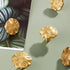 SANCHAKOU 4 Pack Cabinet Furniture Knobs Brass Wardrobe Cabinet Bedside Table Lotus Leaf Handle Door Shoe Cabinet