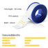 4 Rolls Teflon Tape 3/4 Inch(W) x 520 Inches(L) - Plumbing Tape, PTFE Thread Seal for Shower Head, Pipe Sealing, White