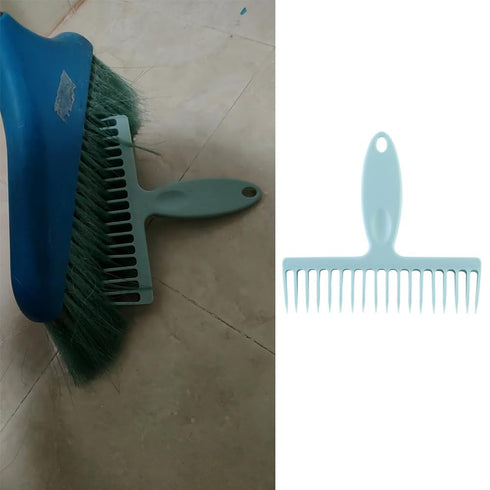 NentMent 2 Pack Commercial Set Broom Cleaning Tool Hair Removal Comb Cleaner for One Sweep Broom Dust Mop Floor Sweeper