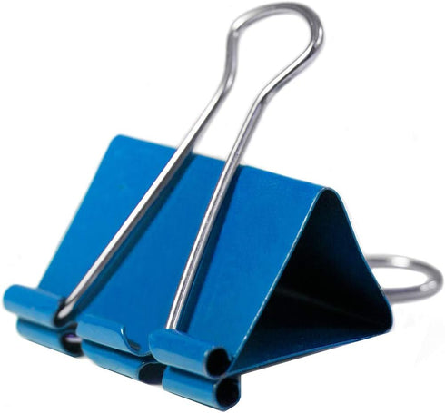 64 JAM Plus Blue Large Binderclips + Blue Size Rubberbands