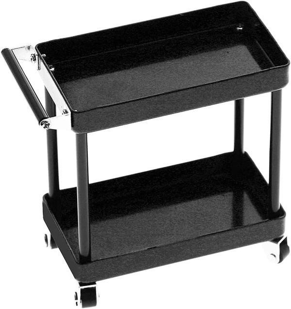 Cart Shelf, 2 Tier Metal Tools Trolley Superb Craftsmanship Easy To Assemble