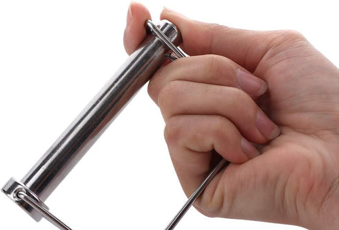Large Square Safety Coupler Pin - 1/2" x 3-1/2" Heavy Duty Shaft Locking Pin, Marine Grade 316 Stainless Steel