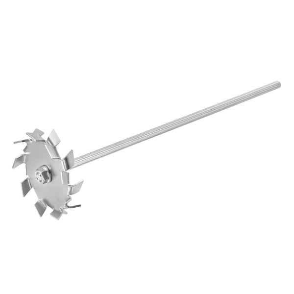 MECCANIXITY 304 Stainless Steel Stirring Rod, 11.81" Length with 3.15" ID Dispersion Disc for Laboratory