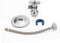Toilet Water Supply Line Kit, 1/4 Turn 1/2 Inch Angle Push Fit Stop & 12" Stainless Steel Flexible Connector